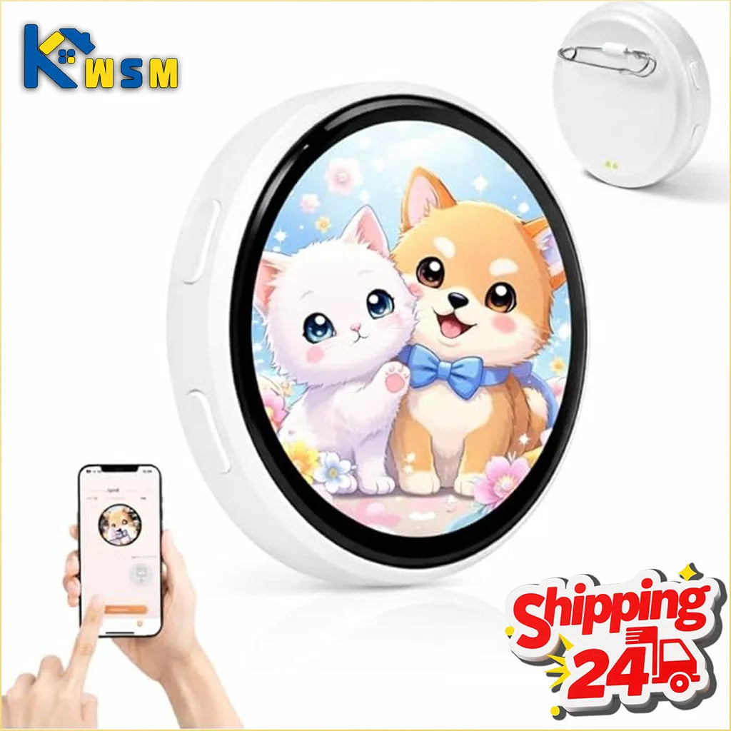 HD Touch Screen Smart Digital Badge – GIF & Video Display