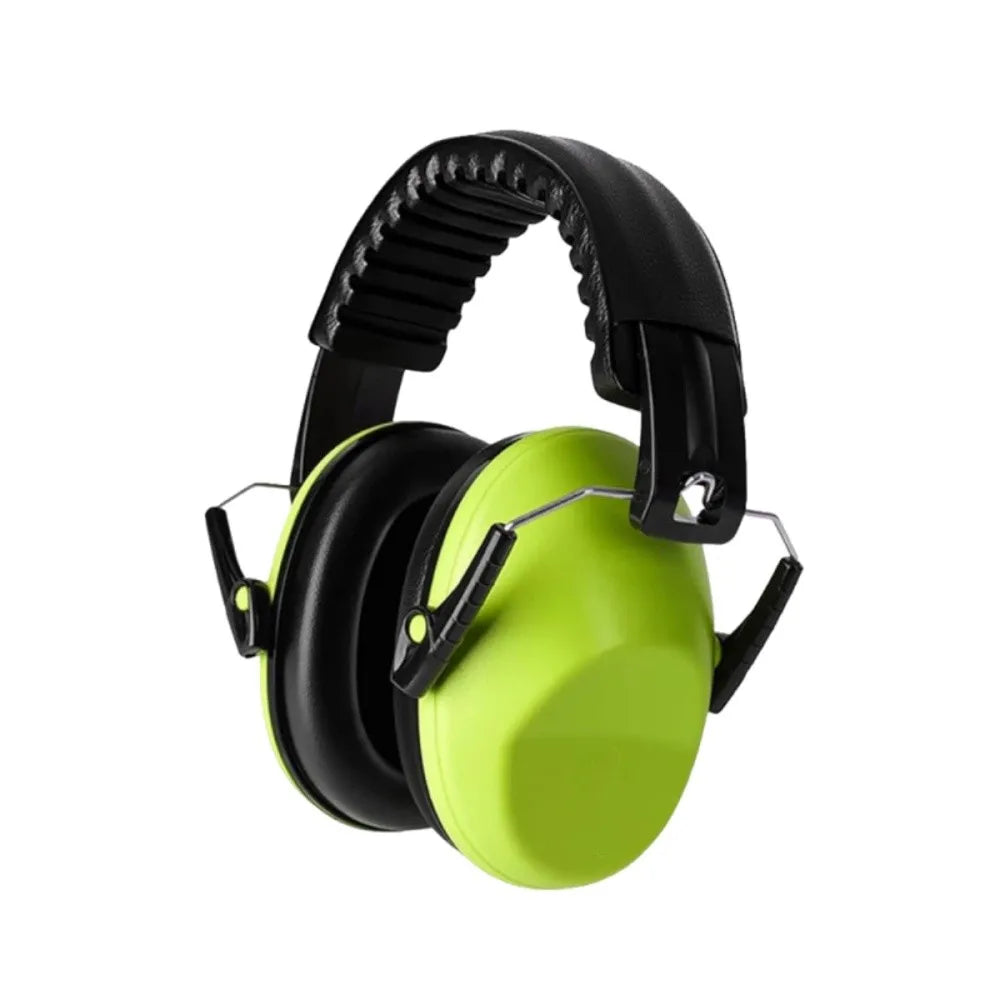 Adjustable Anti-Noise Earmuffs Head Mounted Noise Reduction Ear Protector Hearing Protection Safety Hearing Peaceful Pleasures Health and Wellness Green