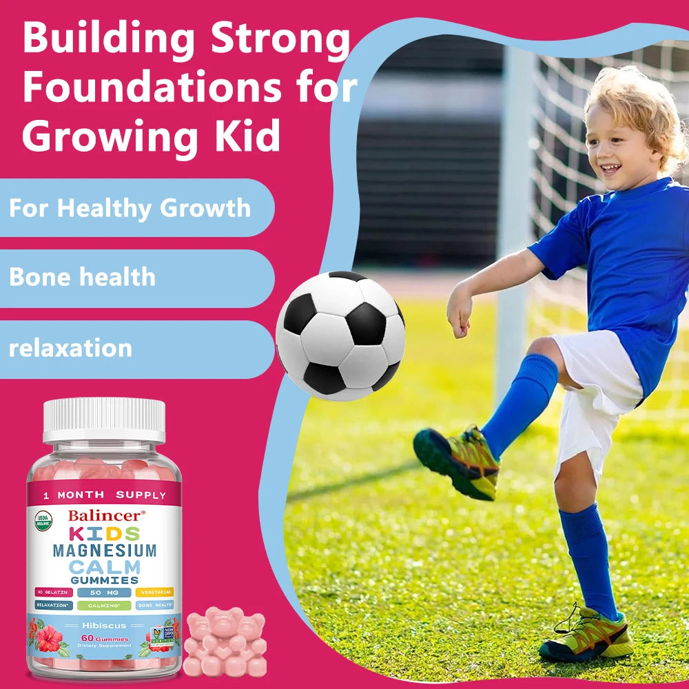 Magnesium Glycinate Gummies - Improve Sleep, Relax Nerves, Brain Health, Strengthen Muscles and Bones, for Children and Adults Peaceful Pleasures Health and Wellness