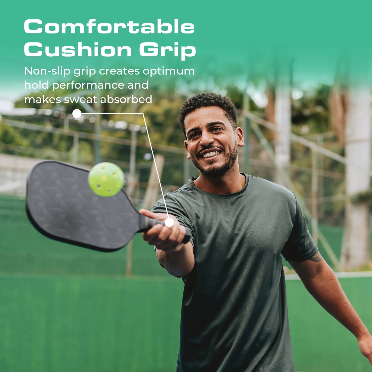USAPA Pickleball Paddle | Fiberglass, Edgeless, High Grit & Spin