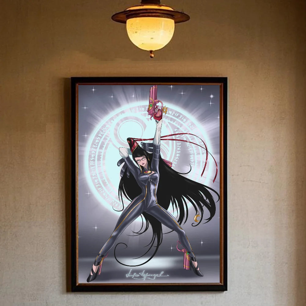 Bayonetta 3 Vintage Poster | HD Waterproof PVC Wall Art Gaming Wall Poster Peaceful Pleasures Health and Wellness z6 50X70cmNoframe