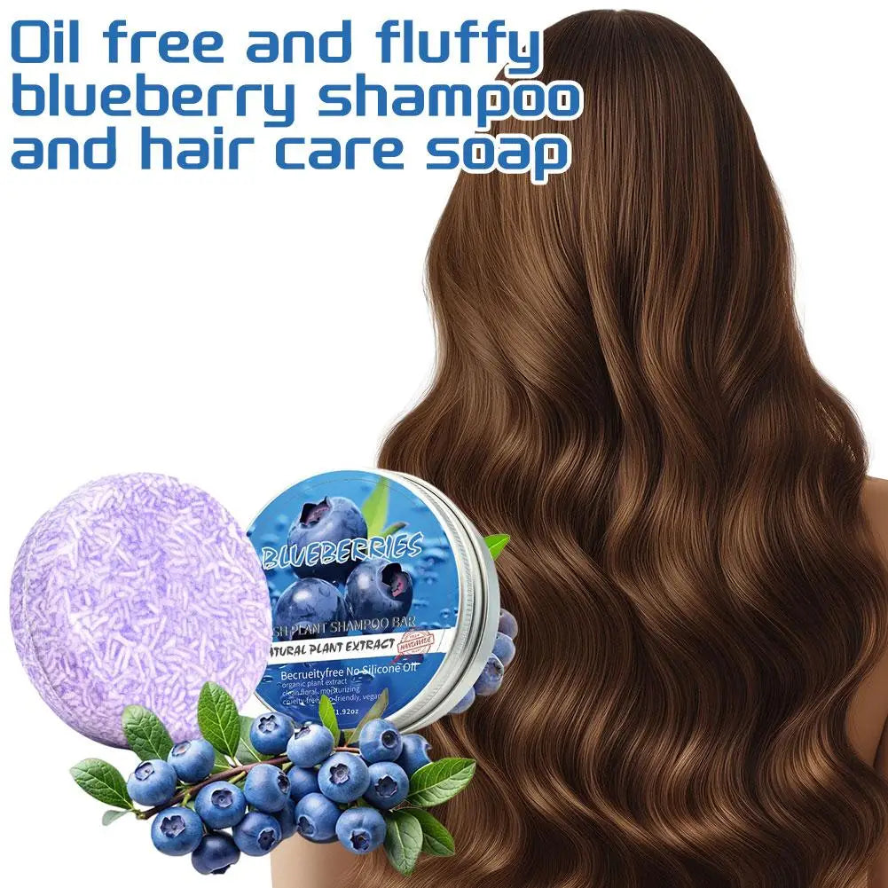 Blueberry Shampoo & Hair Conditioner Bar - Plant Essential Oil Soap,Oil Control Volumizing, Silicone-Free for All Hair Types Peaceful Pleasures Health and Wellness