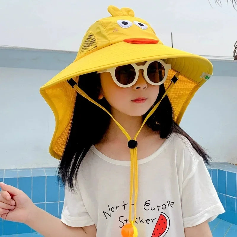 Kids Wide Brim UV Sun Hat | Boys & Girls Bucket Cap