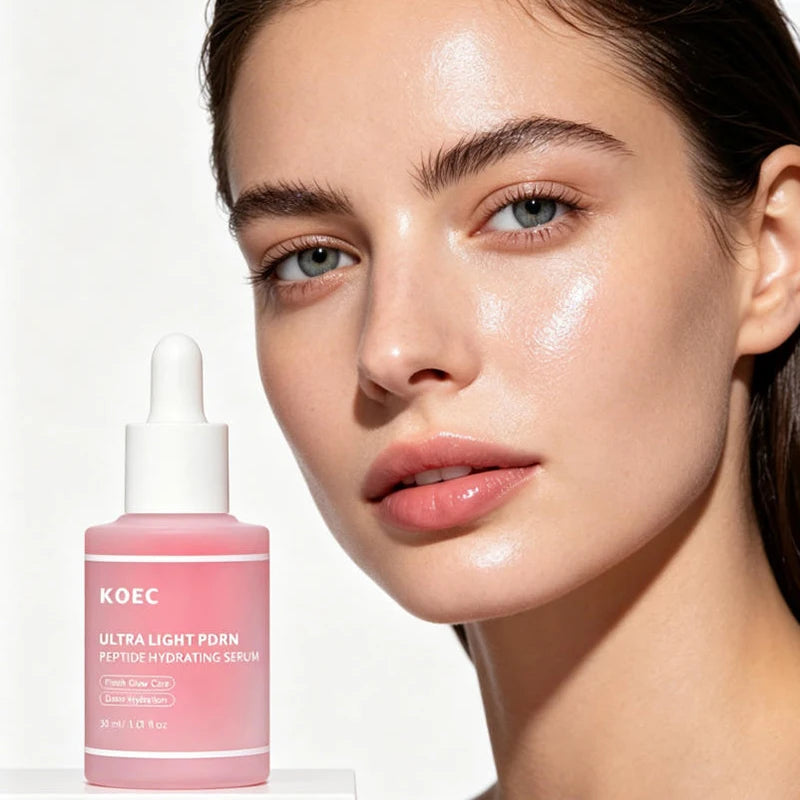 Ultra Light Pdrn Peptide Salmon Serum 30ml Deep Hydrating Pink Facial Essence Improves Dull Dry Skin Moisturizing Face Serum Peaceful Pleasures Health and Wellness
