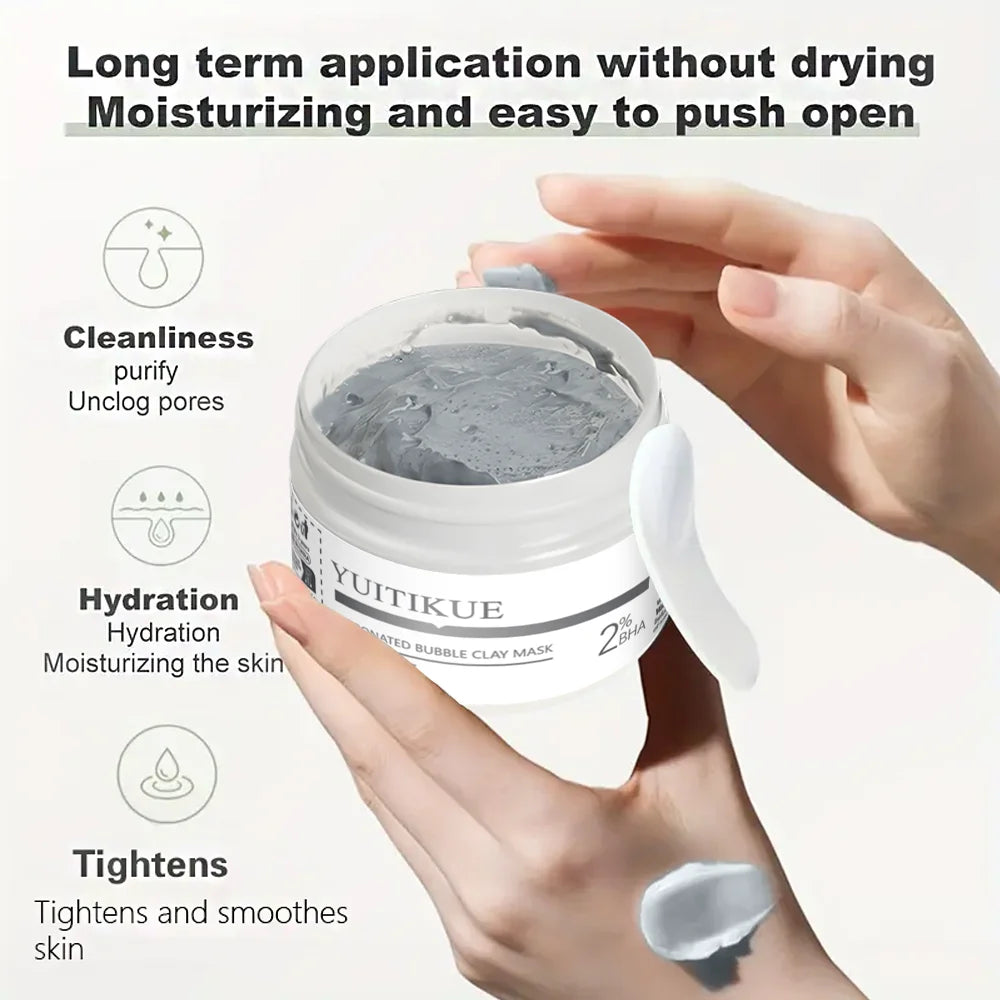 YUITIKUE Bubble Face Mask – Blackhead & Pore Tightening Gel Bubble Face Mask Peaceful Pleasures Health and Wellness