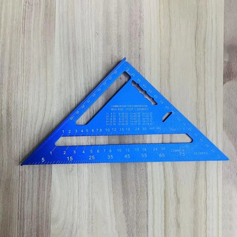 7" Aluminum Speed Square Triangle Ruler | Metric & Imperial