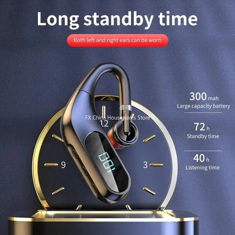 KJ10 Bluetooth Headphones with Real-time Digital Display - HD Sound Quality, Durable Endurance, Painless Sports Headphones Peaceful Pleasures Health and Wellness