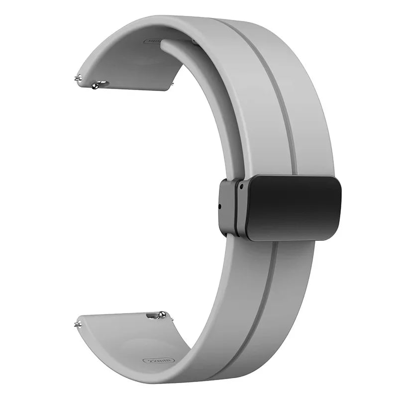 20mm Magnetic Silicone Band for Samsung Galaxy Watch 7/6/5/4 Peaceful Pleasures Health and Wellness Grey