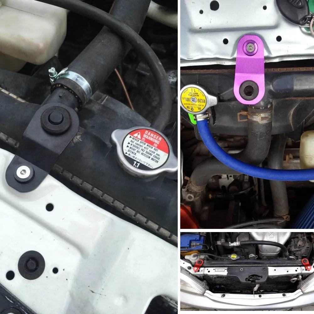 Aluminum Car Radiator Stay Bracket for Honda Civic EK 96-00 Racing Refrigeration Bracket Car Radiator Stay car accessories Peaceful Pleasures Health and Wellness