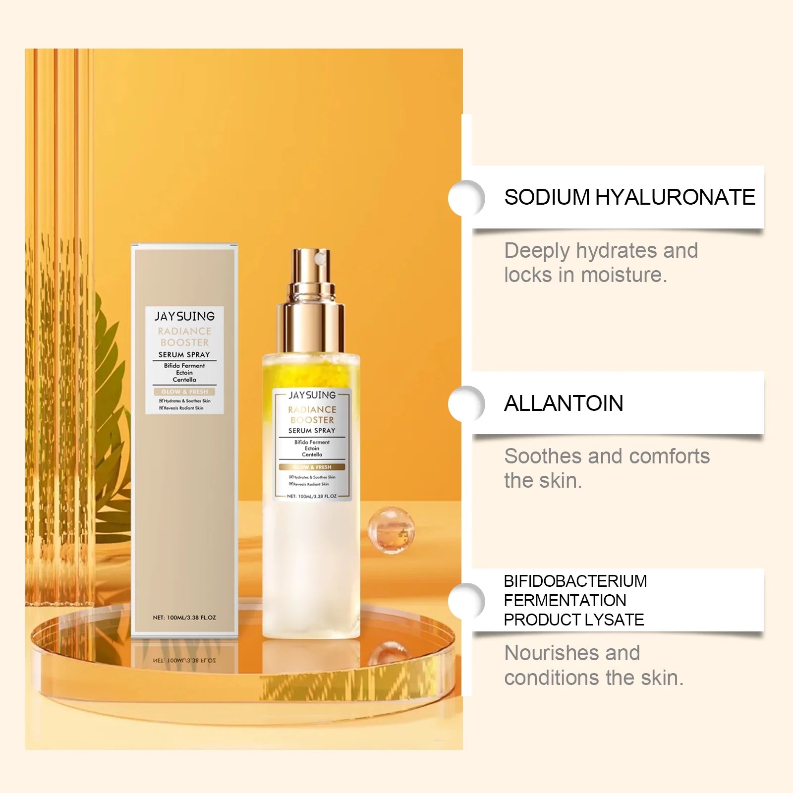 Radiance Booster Serum Spray Moisturizing Relief For Sensitive Skin Nourishing Face Mist Even Skin Tone Winter Skincare Peaceful Pleasures Health and Wellness