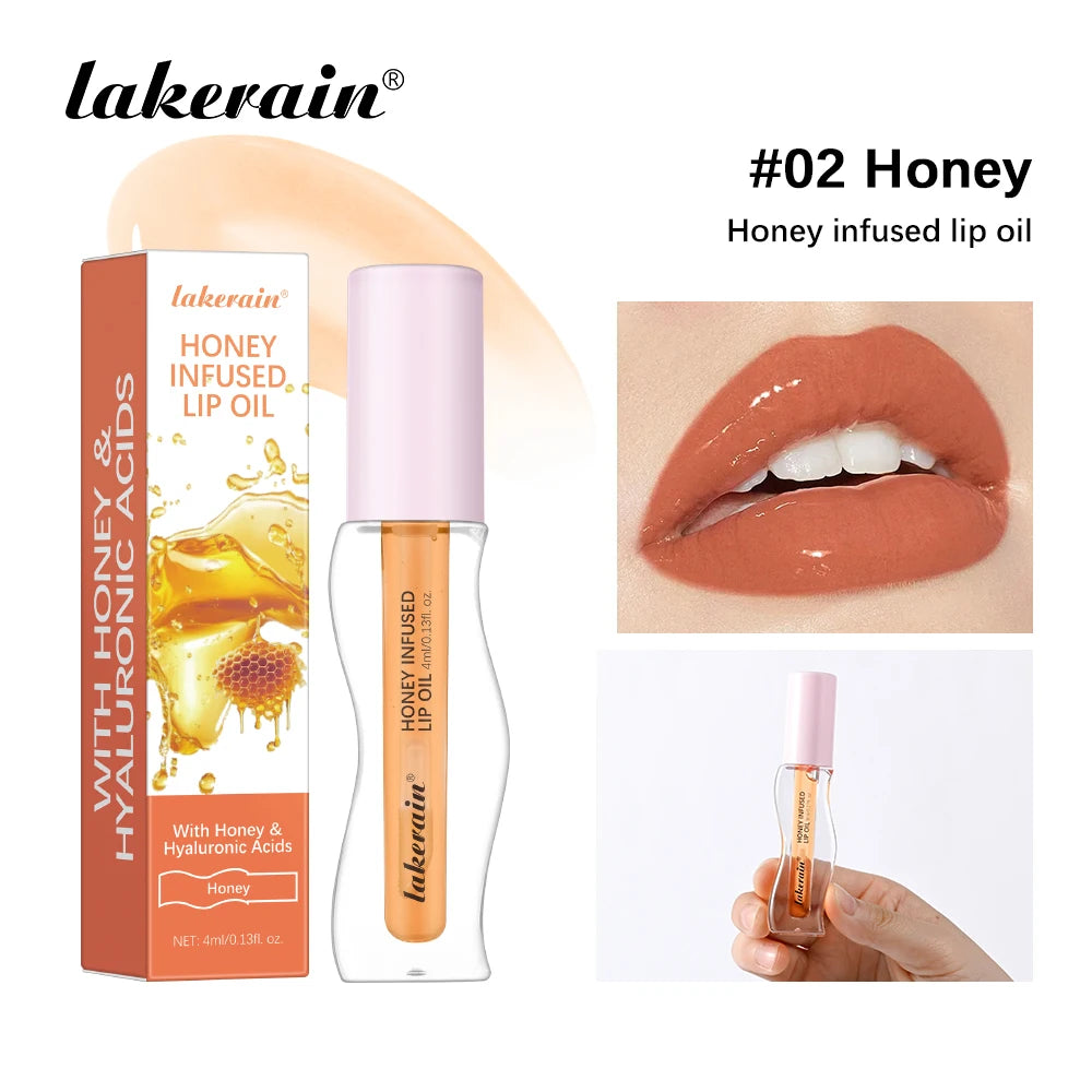 Crystal Fruit Honey Essence Lip Oil Sexy Plump Lip Jelly Strawberry Tinted Lip Liquid Waterproof Moisturize Oil Lipgloss Makeup Peaceful Pleasures Health and Wellness 02 HONEY