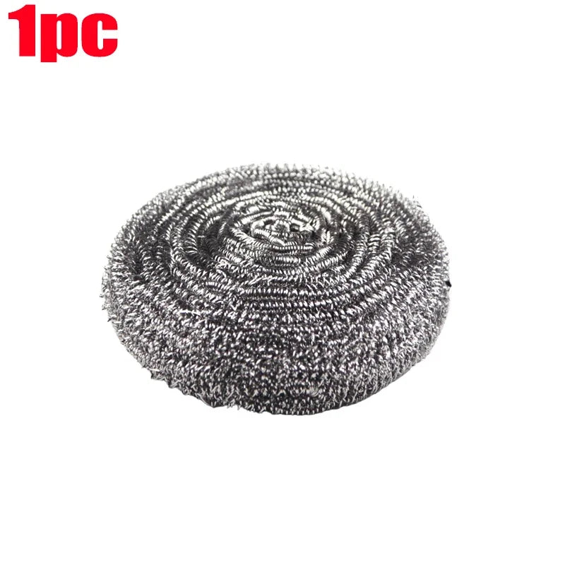 Steel Wire Dishwashing Ball Stainless Steel Heavy Duty Wire Steel Cleaning Ball Pots Pans Dishes Rust Removal Cleaner Brushes Peaceful Pleasures Health and Wellness 1pc