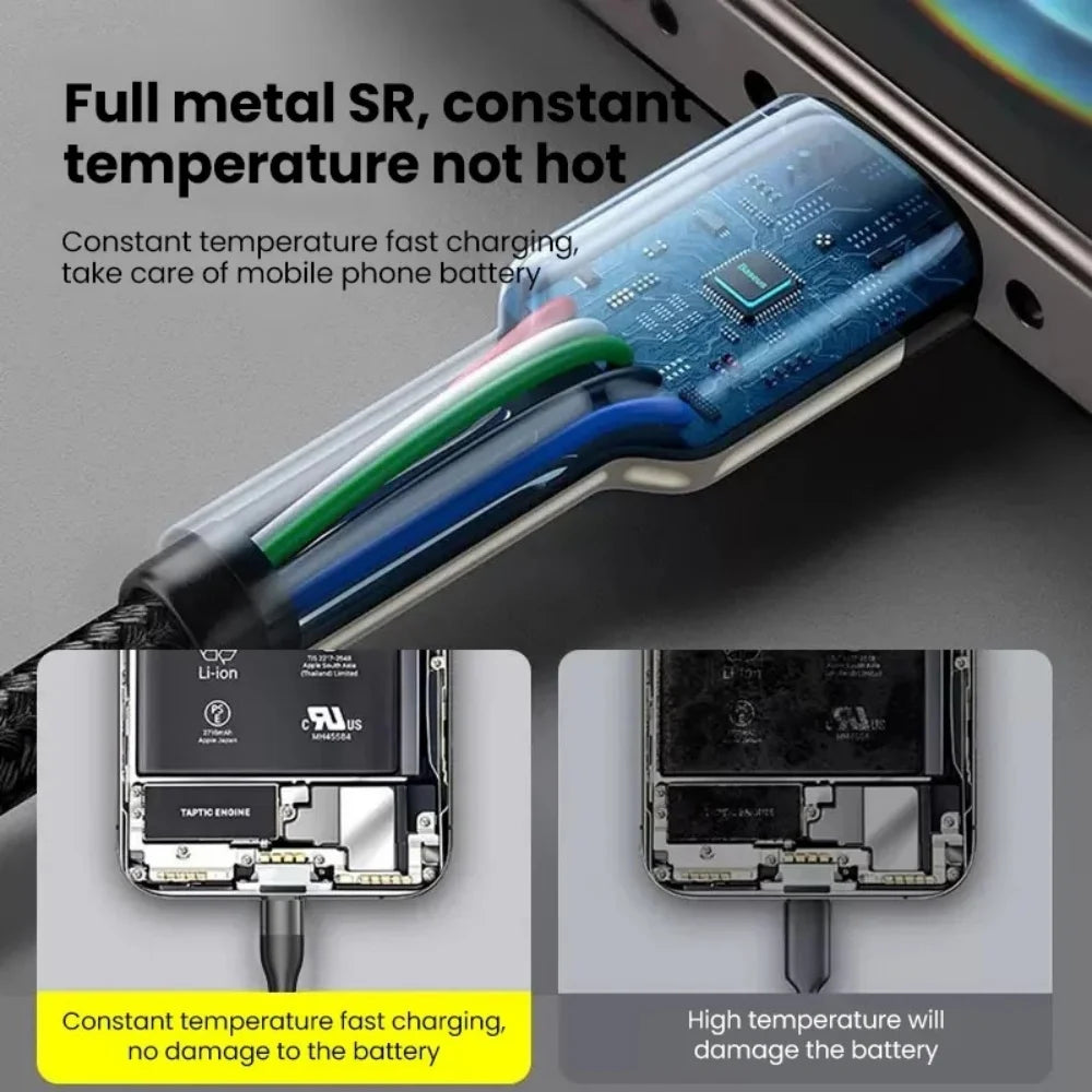25cm USB-C to USB-C Fast Charging Cable | 6A PD Braided