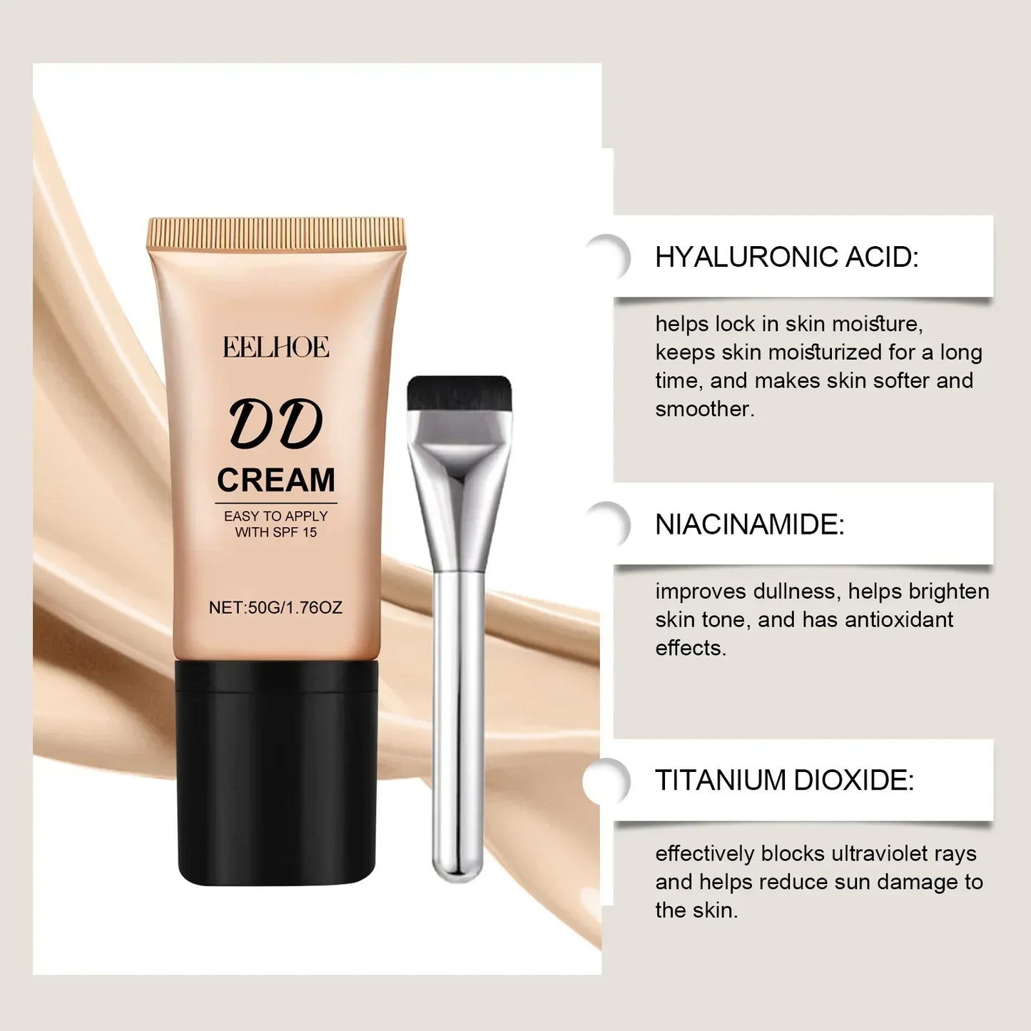 EELHOE DD Cream Foundation – Full Coverage & Oil Control