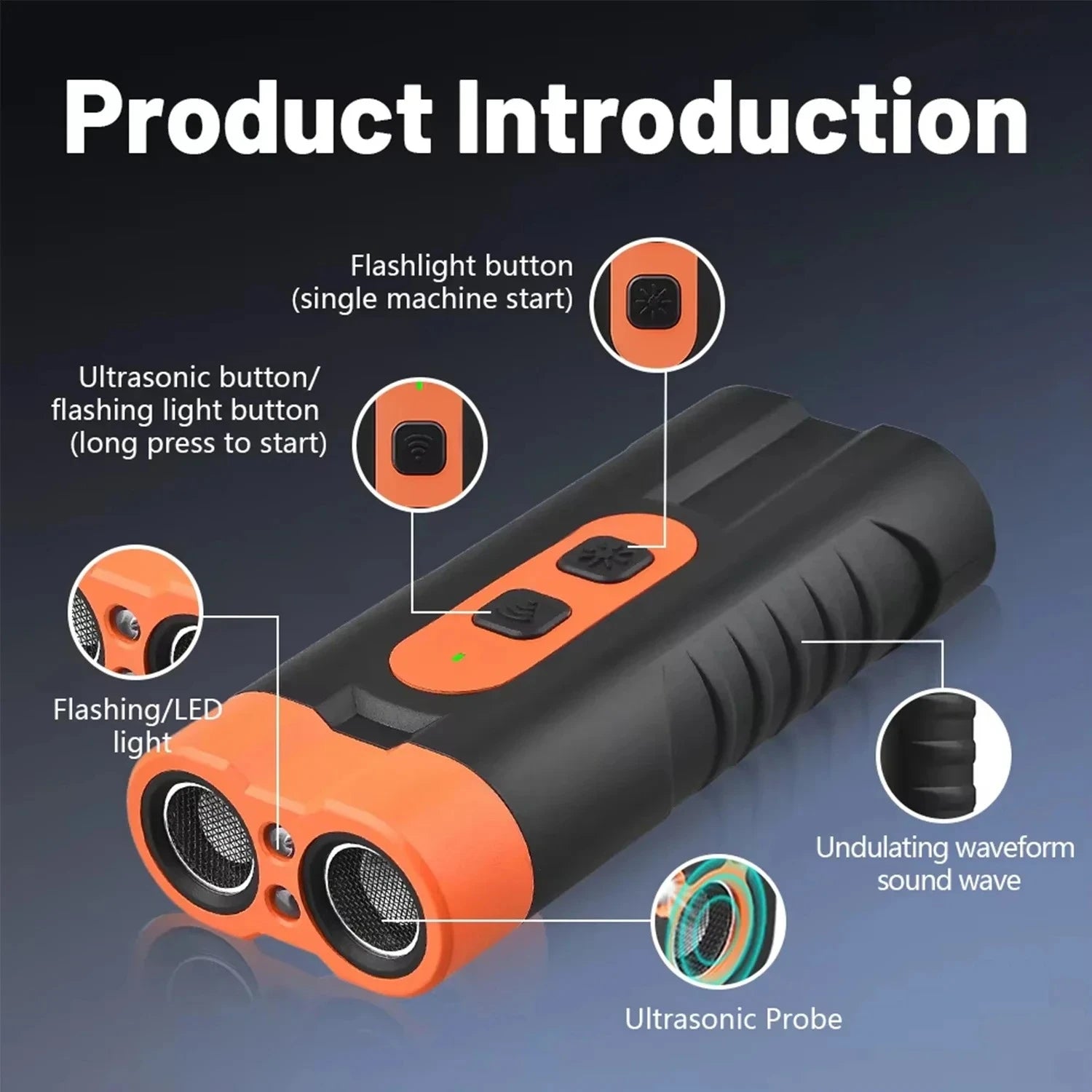 New Dual Head Ultrasonic Dog Repeller High Power Anti Bark Device USB Rechargeable Dog Training Device with LED Flashlight Peaceful Pleasures Health and Wellness