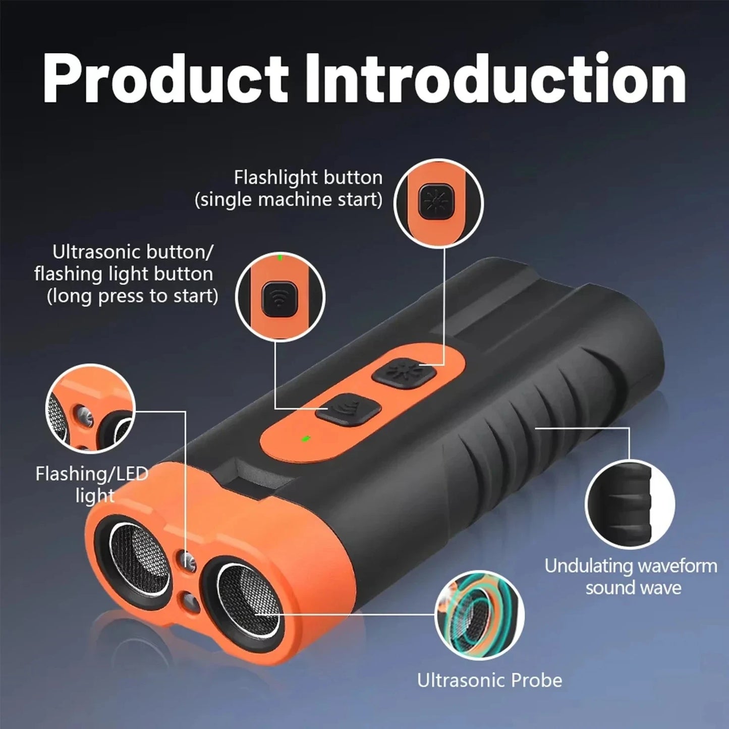 2025 Dual Head Ultrasonic Dog Repeller High Power USB Rechargeable Anti Bark Dog Training Device with LED Flashlight Peaceful Pleasures Health and Wellness