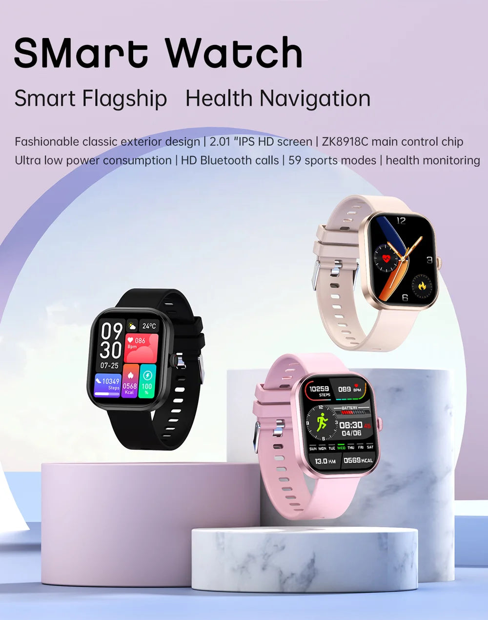 COTAUL G21 Smartwatch – Bluetooth Call, Fitness Tracker, IP67