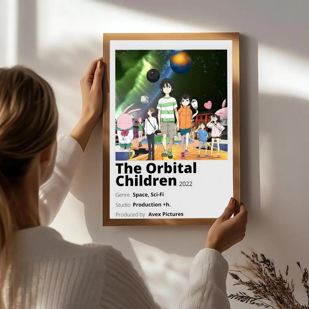 The Orbital Children Anime Poster – HD Waterproof Wall Art Anime Wall Poster Peaceful Pleasures Health and Wellness White5 21X30cmNoframe