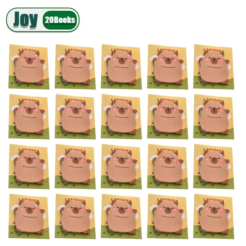 Cute Capybara & Dolphin Sticky Notes – 30 Sheet Memo Pads