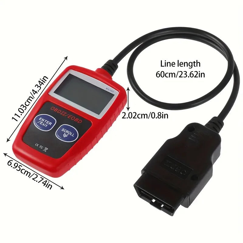 Obd2 Scanner Diagnostic Tool, No Battery Required, Car Engine Fault Code Reader, Fault Code Reading/Clearing, Engine Light Check, Easy-To-Use Button Interface, Car Diagnostic, User-Friendly Design, Portable Device, High-Quali Peaceful Pleasures Health and Wellness