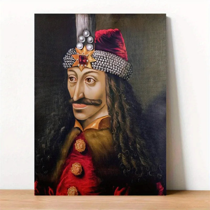 Count Dracula Portrait Canvas Poster: Gothic Horror Art, Nordic Style, Realistic Portraiture, Home Decor, Wall Art, Unframed Peaceful Pleasures Health and Wellness