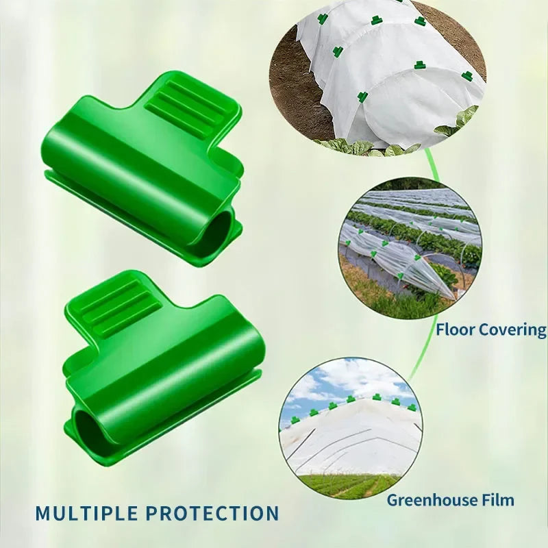12-Pack Greenhouse Film Clamps – Hoop Pipe Tunnel Clips