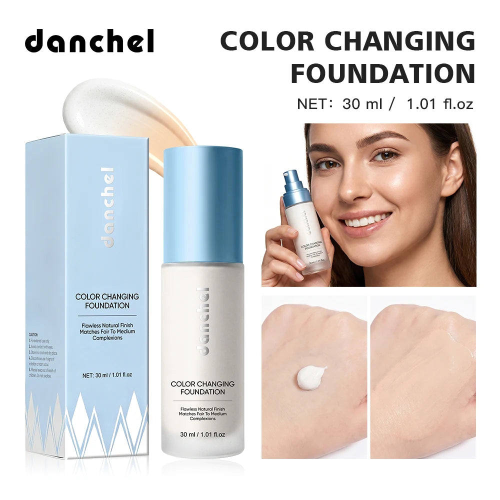 Color Changing Foundation Deep Hydration 12h Hold Makeup Intelligent Adaptation Skin Color Even Skin Tone Foundation Cosmetics Peaceful Pleasures Health and Wellness Foundation