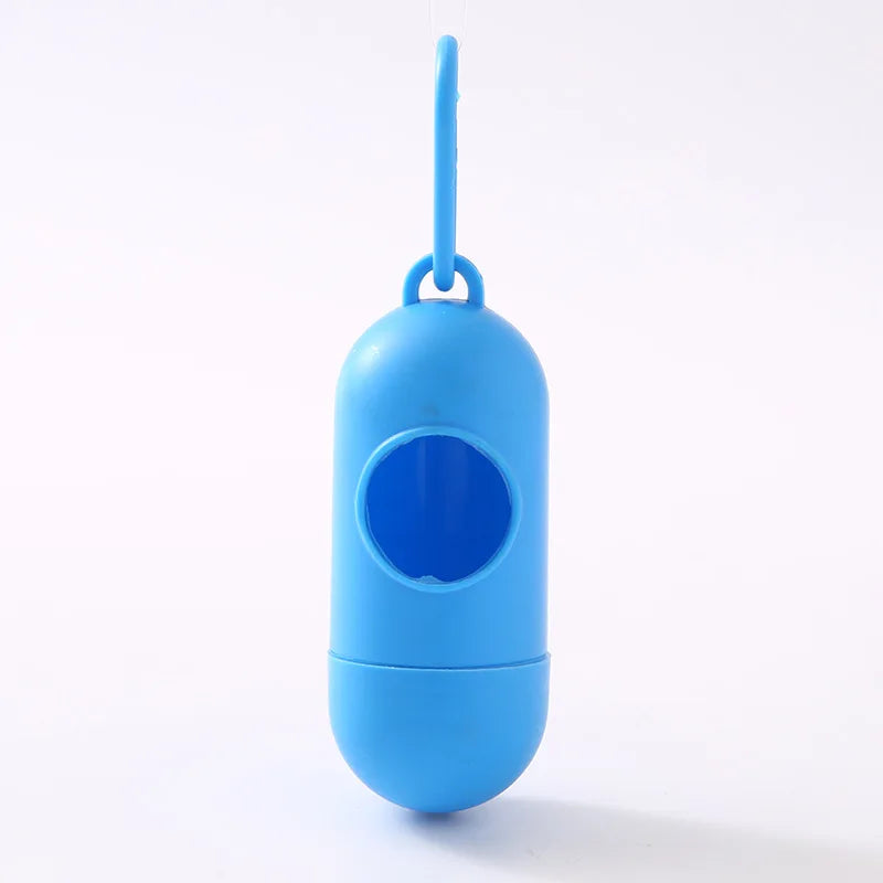 Portable Pet Waste Bag Dispenser Pill Shape Bullet-Shaped Garbage Box Cats Dogs Poop Extractive Clean-up Bags Outside Walking Peaceful Pleasures Health and Wellness Potty Picker J