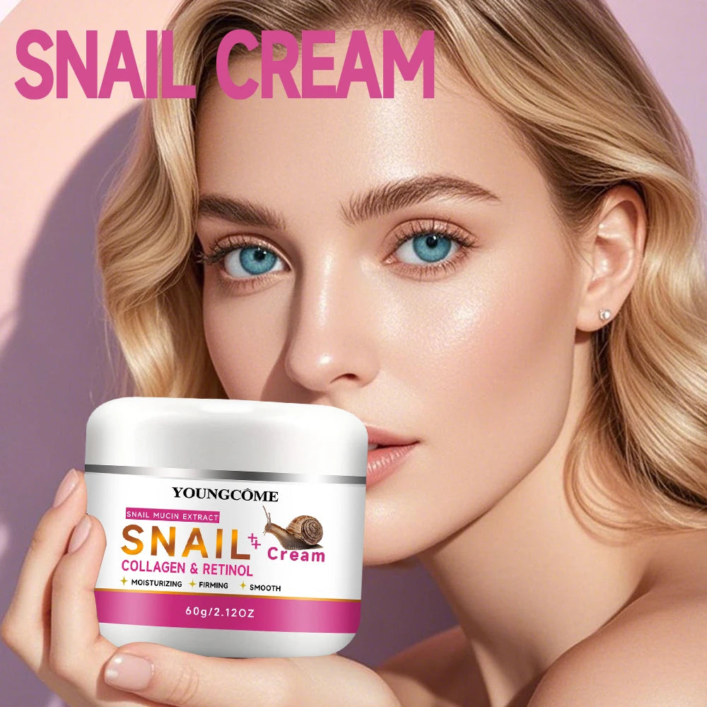 Snail Collagen Retinol Facial Cream Moisturiser Facial Anti aging Whitening Skin Care Repair Fade Fine Lines Whitening Skin Peaceful Pleasures Health and Wellness