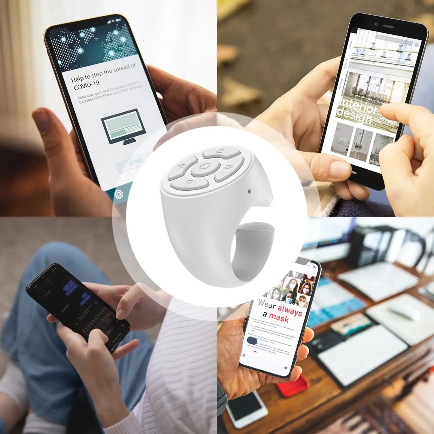 Wireless Finger Ring Bluetooth Remote – Page Turner & Shutter