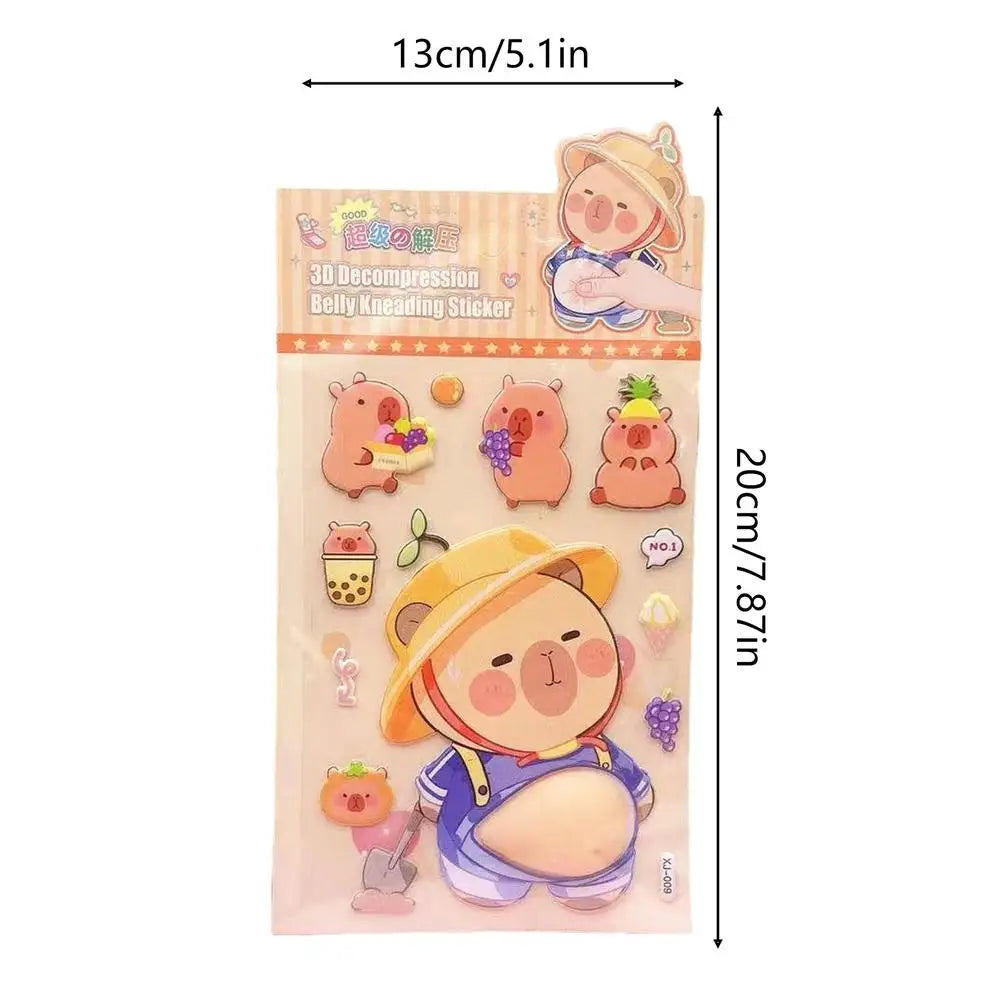 3D Squishy Cartoon Animal Stickers – Cute Kids Gift Sheet