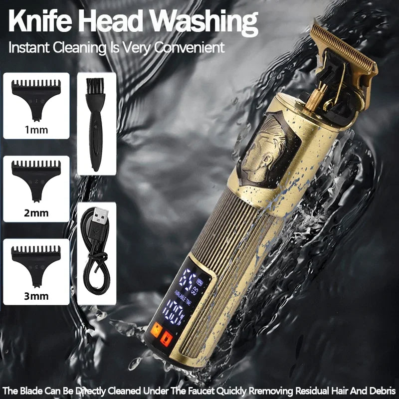 Professional Carving Hair Clipper For Men T9 Electric Hair Cutting Machine Barber Rechargeable Provide Comfortable Shave Clipper Peaceful Pleasures Health and Wellness