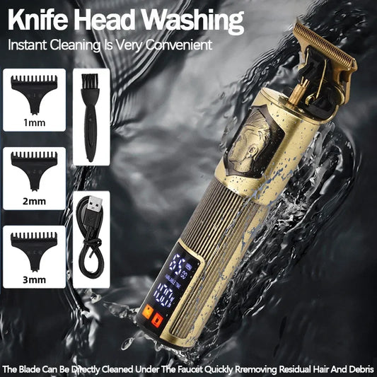 Professional Carving Hair Clipper For Men T9 Electric Hair Cutting Machine Barber Rechargeable Provide Comfortable Shave Clipper Peaceful Pleasures Health and Wellness