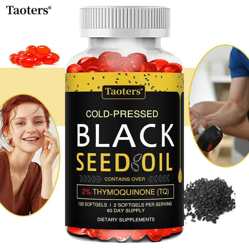 Black Seed Oil Capsules | Cold Pressed Nigella Sativa Supplement