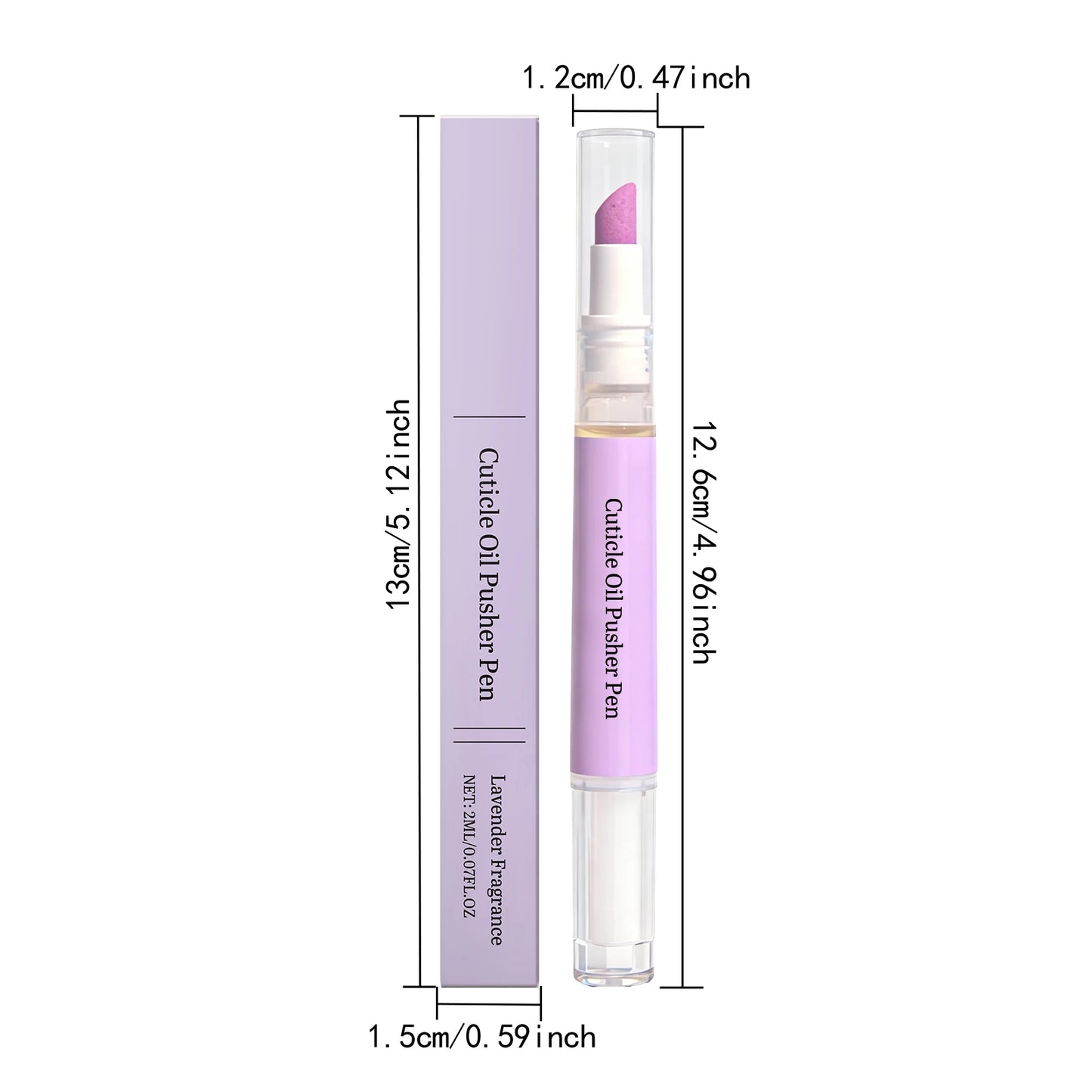 2-in-1 Cuticle Oil Pusher Pen | Ceramic Nail Care Tool