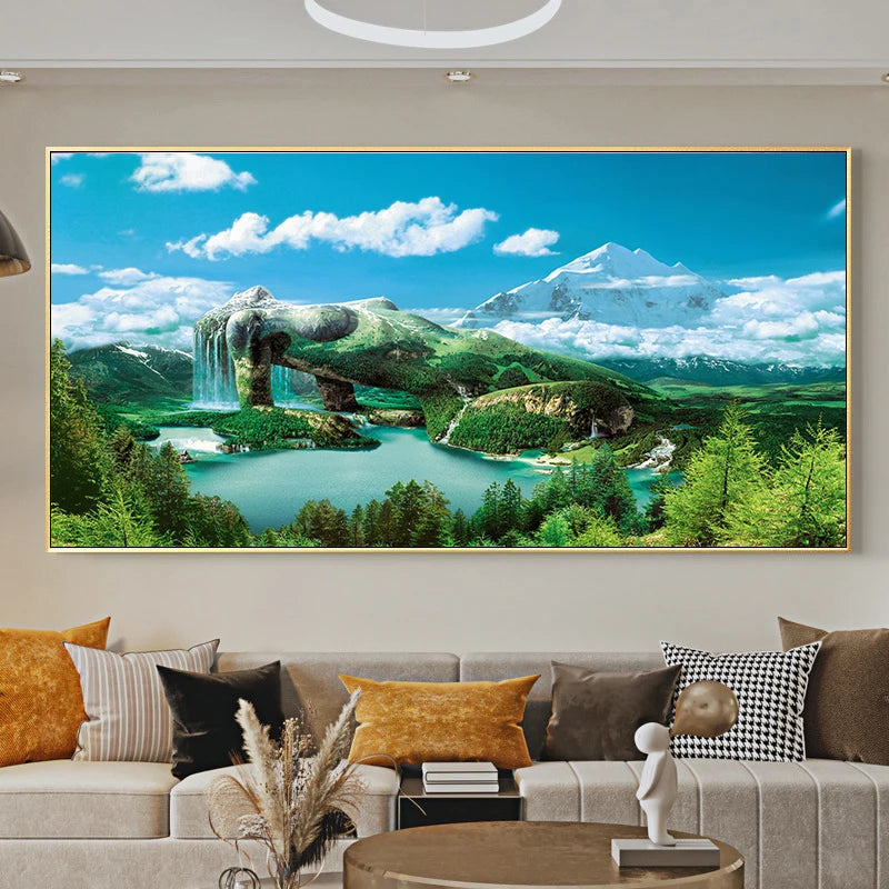 Nature Landscape Canvas Painting Wall Art Jasper National Park Canada Wall Picture Posters and Prints for Living Room Home Decor Peaceful Pleasures Health and Wellness w4097 landscape-10 50x100cm