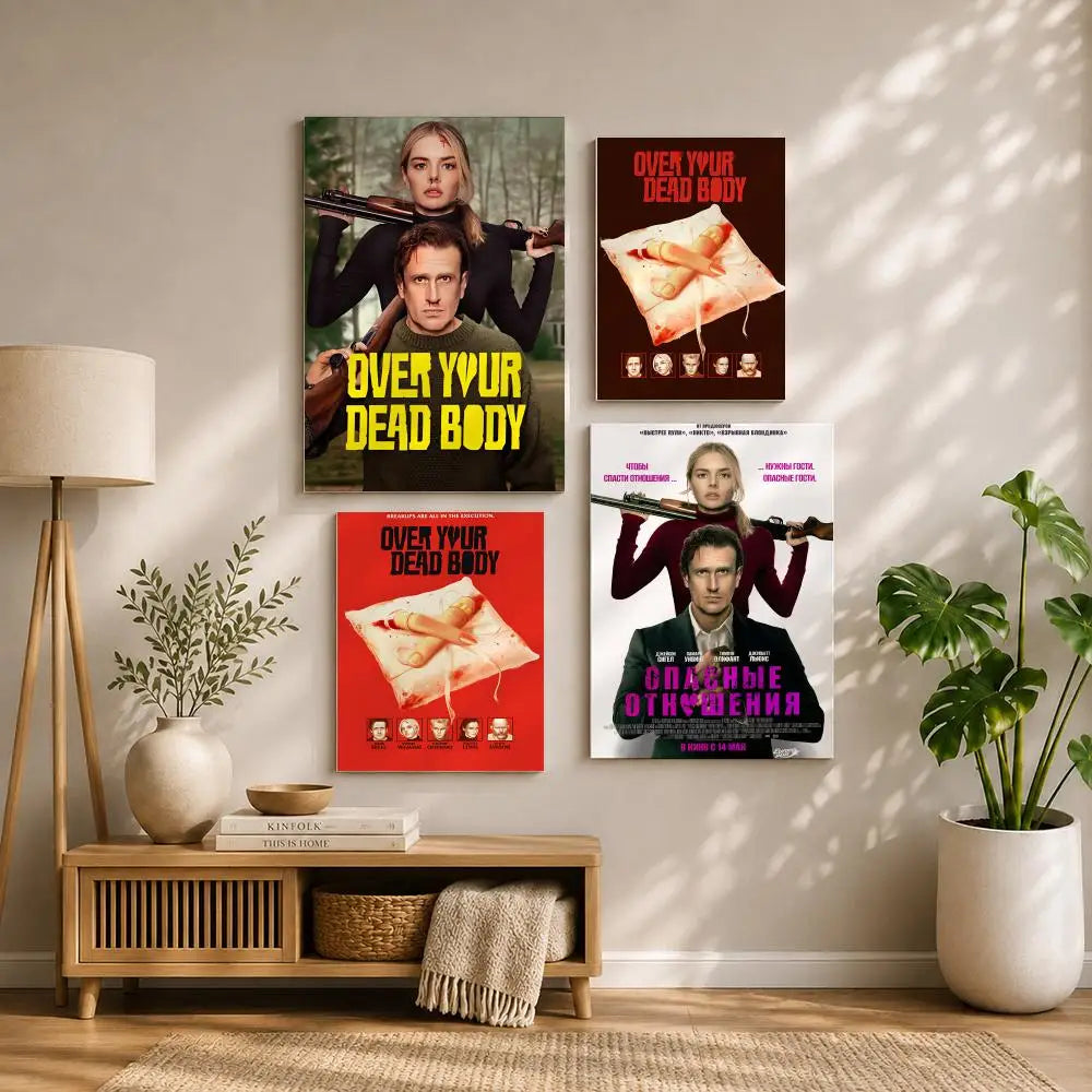 Movie-Over Your Dead Body Poster HD Self Adhesive Waterproof Wall Art Ideal for Home Office Dorm Bedroom Great Gift Peaceful Pleasures Health and Wellness