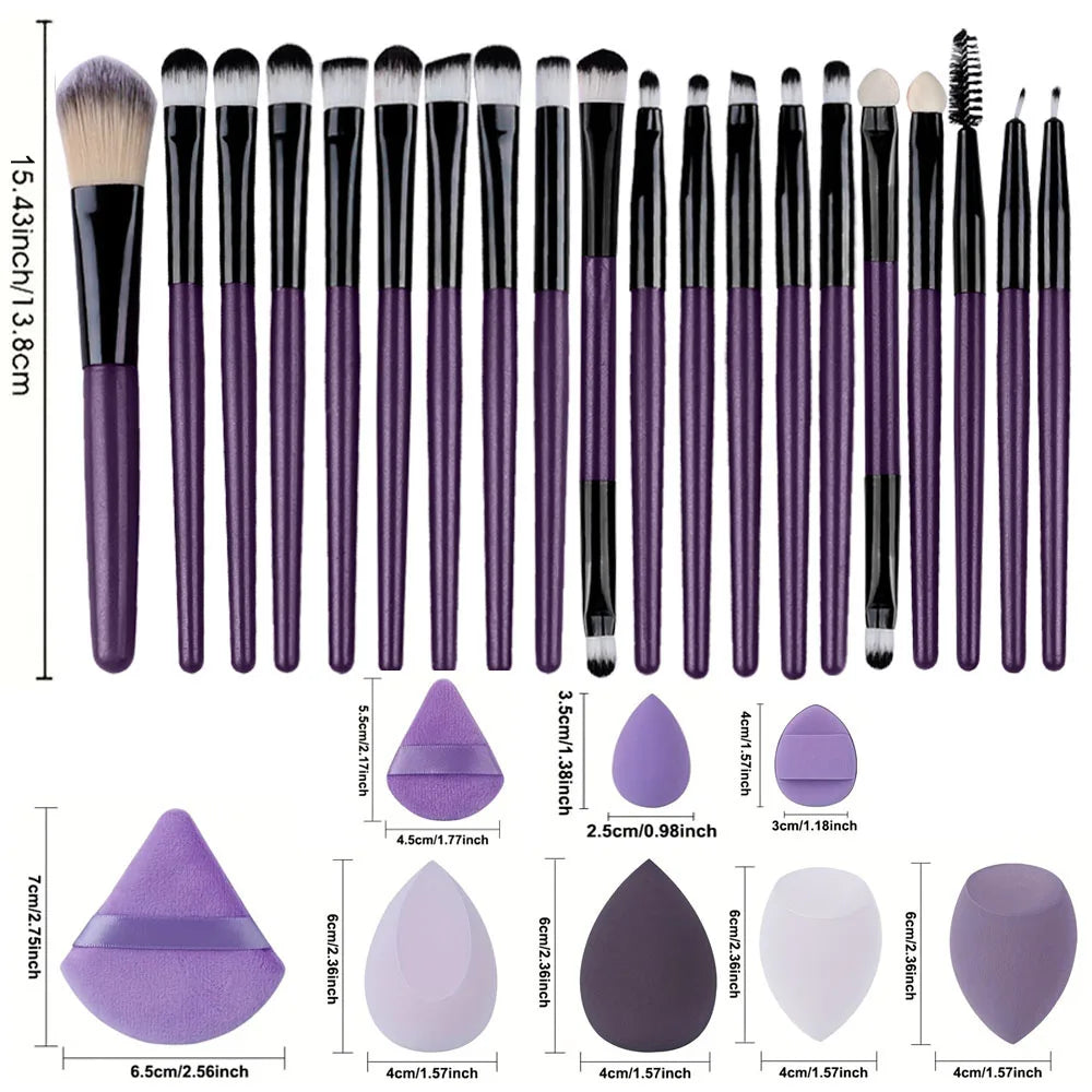 RUNTOIN 20Pcs Makeup Brush Set – Foundation, Blush & Eye