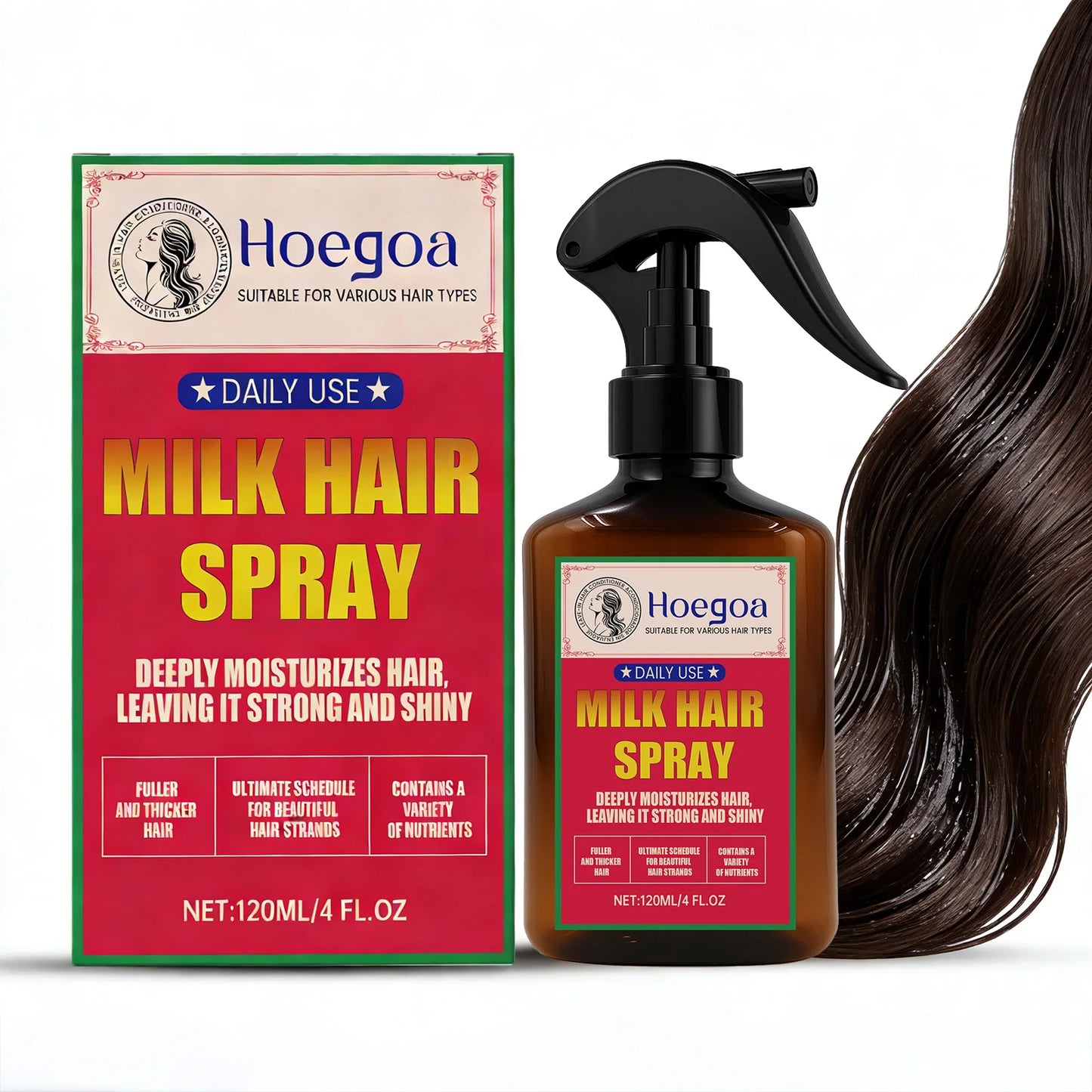 HOEGOA Milk Spray – Leave-In Conditioner & Detangler 120ml