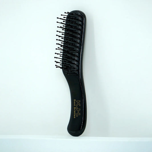 Compact Black Paddle Hair Brush – Ergonomic Soft Bristle Brush Paddle Hair Brush Oasis Select