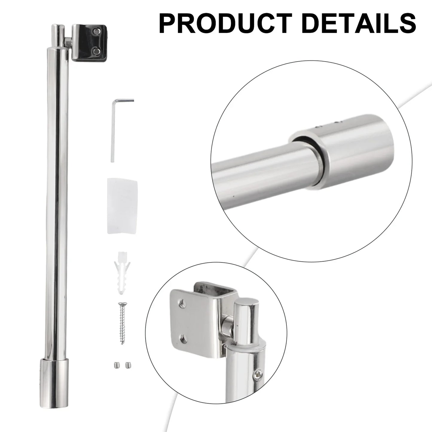 Adjustable Telescopic Stainless Steel Shower Screen Support Bar
