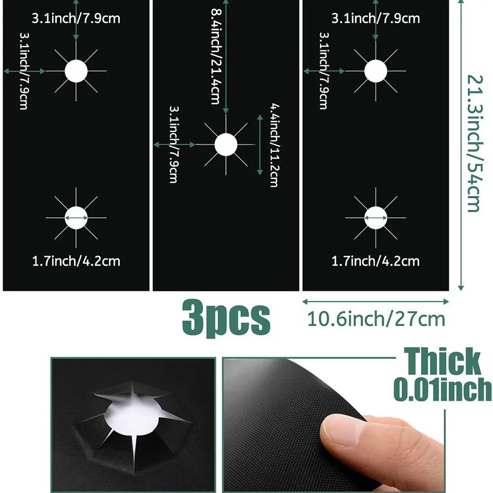 Gas Stove Burner Protector Pads – Non-Stick Reusable Set of 3