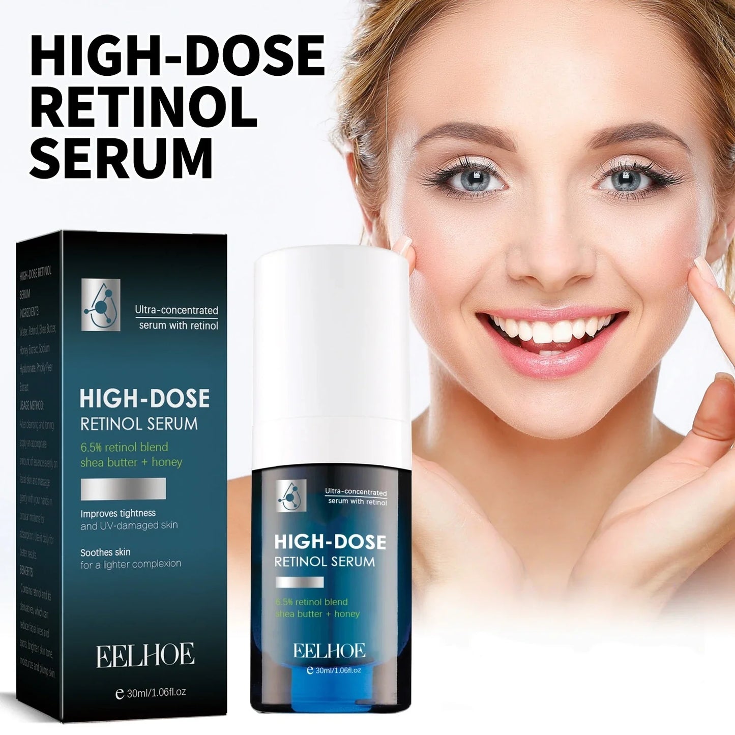30ml Retinol Face Serum – Shea Butter, Honey & Cactus Extract