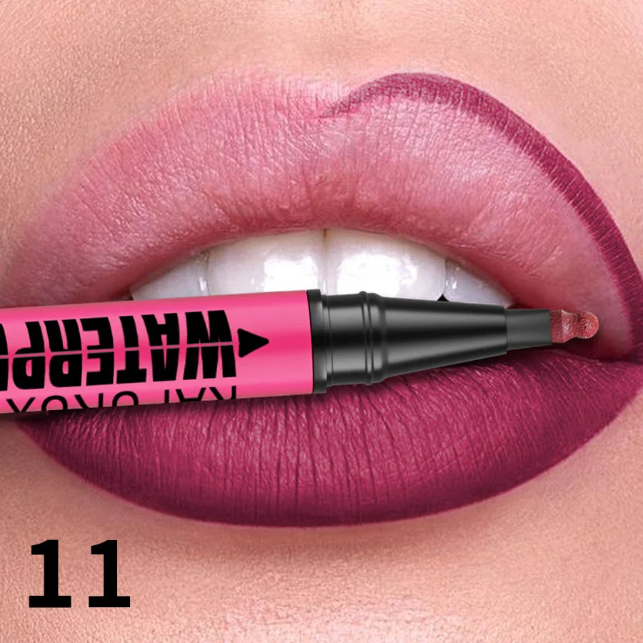 KAFURUX Matte Liquid Lip Liner – 12 Colors, Waterproof