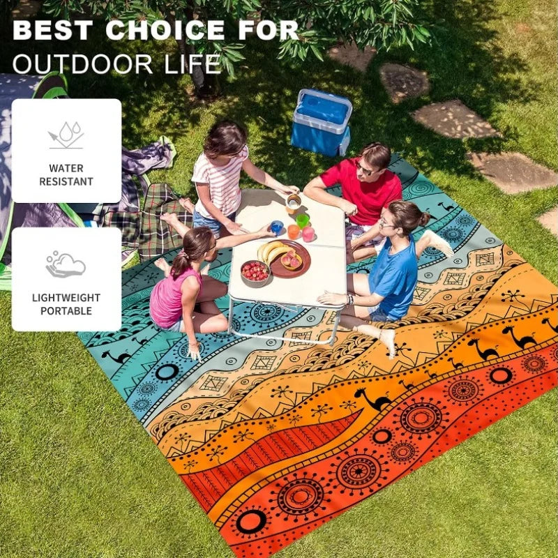 Large Waterproof Sandproof Beach Blanket | Foldable Outdoor Mat