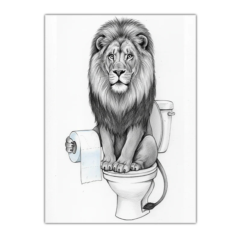 Funny Black & White Animal Canvas Wall Art – Elephant & Panda Canvas Wall Art Peaceful Pleasures Health and Wellness 03 20x25cm No Frame China Mainland