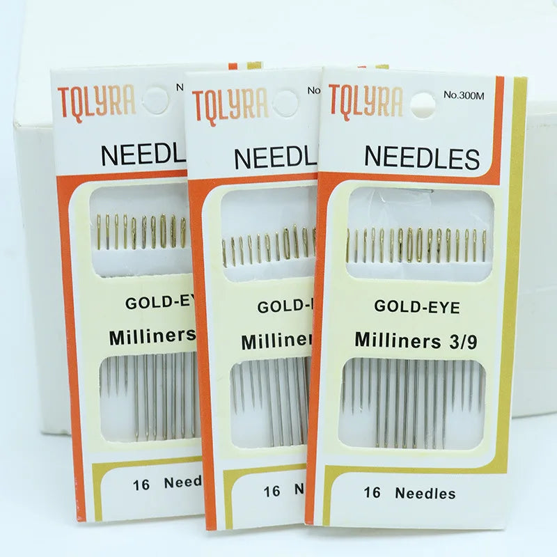 Sewing Needles 16 Gold Tail 3/9 Multi purpose Hand Sewing Needles Fine Carbon Steel Hand Sewing Needles Peaceful Pleasures Health and Wellness