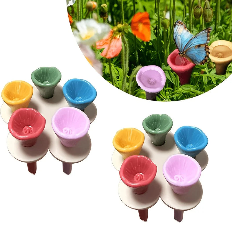 Flower Shape Bee Drinking Fountain | Resin Bee Water Feeder