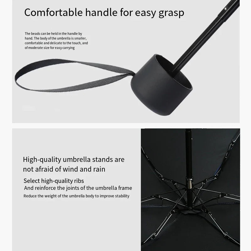 Ultralight Windproof 5-Fold Pocket Umbrella – Sun & Rain