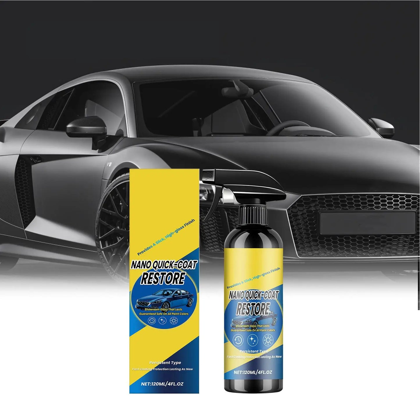 Nano Ceramic Car Coating Spray – Hydrophobic High Gloss Sealant
